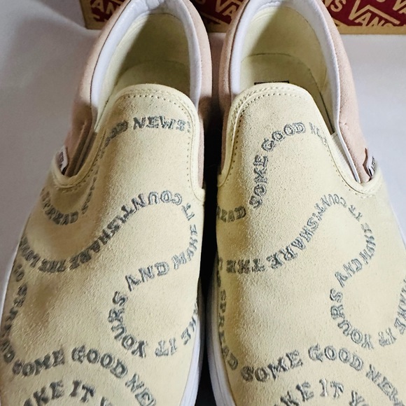 Classic Vans Slip on Shoes ..Spread Some Good News - Picture 7 of 13